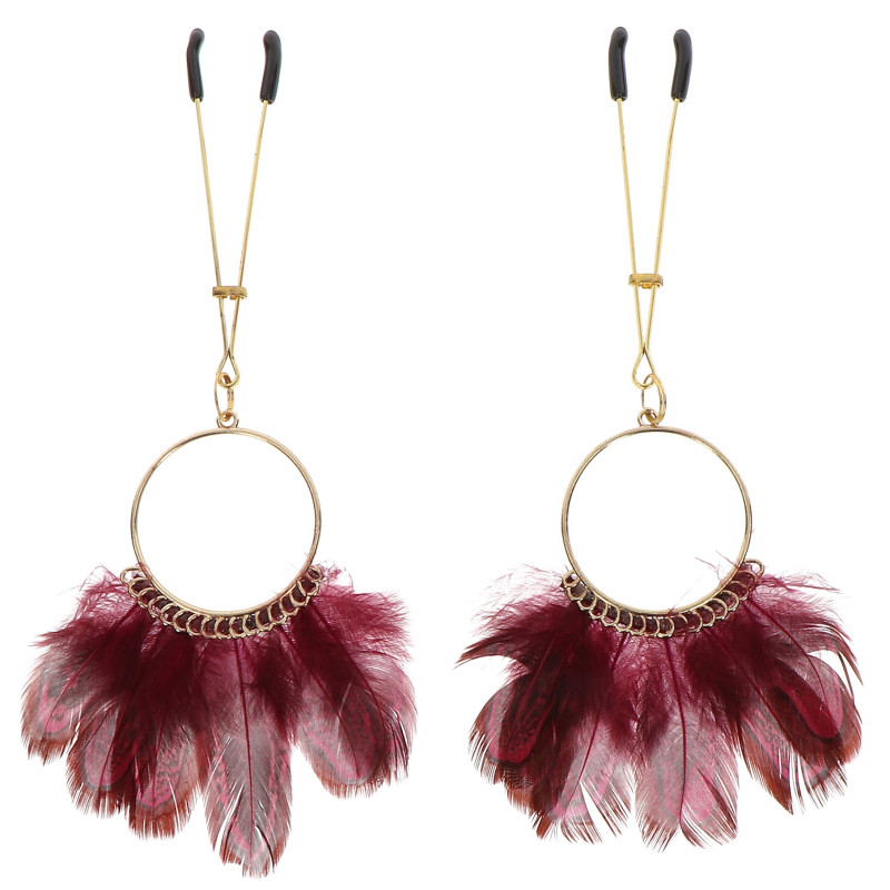 TABOOM Pince-Tétons Tweezers Feathers Taboom Rouges